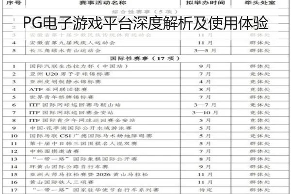 PG电子游戏平台深度解析及使用体验